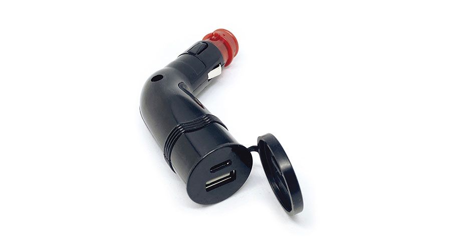 BMW R1200S & HP2 Sport Angular USB adapter for motorcycle socket