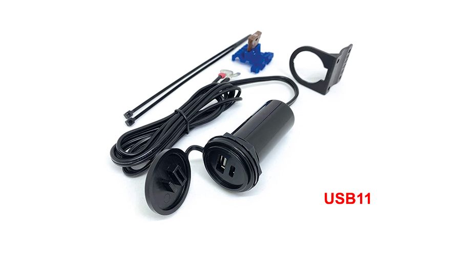 BMW R1200S & HP2 Sport USB Twin socket (USB-A & USB-C)
