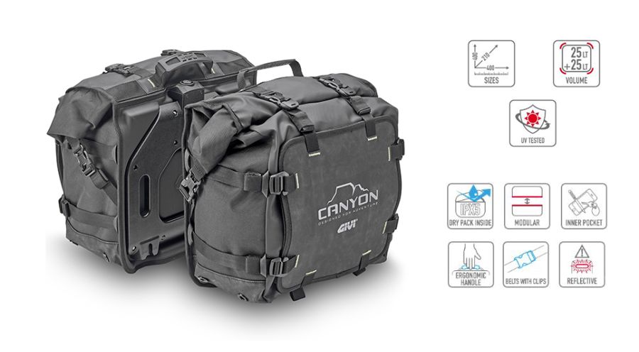 BMW R 1200 GS LC (2013-2018) & R 1200 GS Adventure LC (2014-2018) Waterproof side bags CANYON