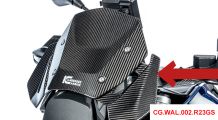  BMW R1300GS & Adventure Carbon Wind Protector next to instruments