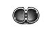 BMW R 80 Model Valve cover, black with polished ribs and edges, 4 ribs