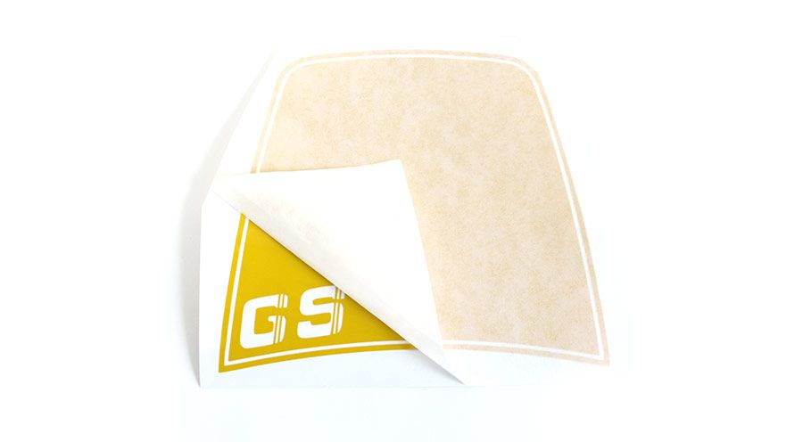 BMW R 80 Model Sticker for wind deflector, yellow