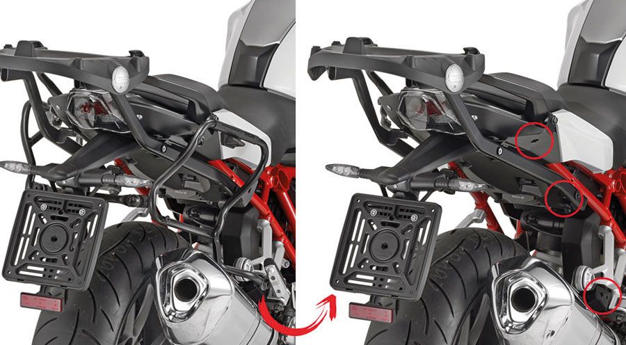 BMW R 1200 R, LC (2015-2018) Side case mounting