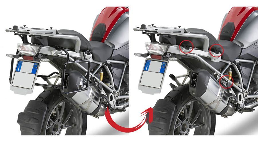 BMW R 1200 GS LC (2013-2018) & R 1200 GS Adventure LC (2014-2018) Side case mounting Dolomiti