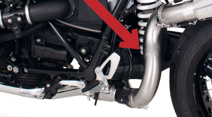 BMW R nine T Stainless steel connecting tube upswept