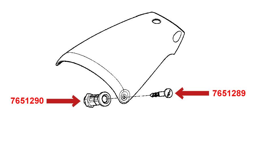 BMW R1100S Locking for seat cover
