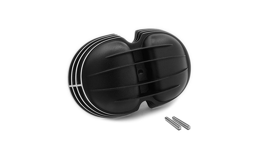BMW R 80 Model Valve cover, black with polished edges, 4 ribs