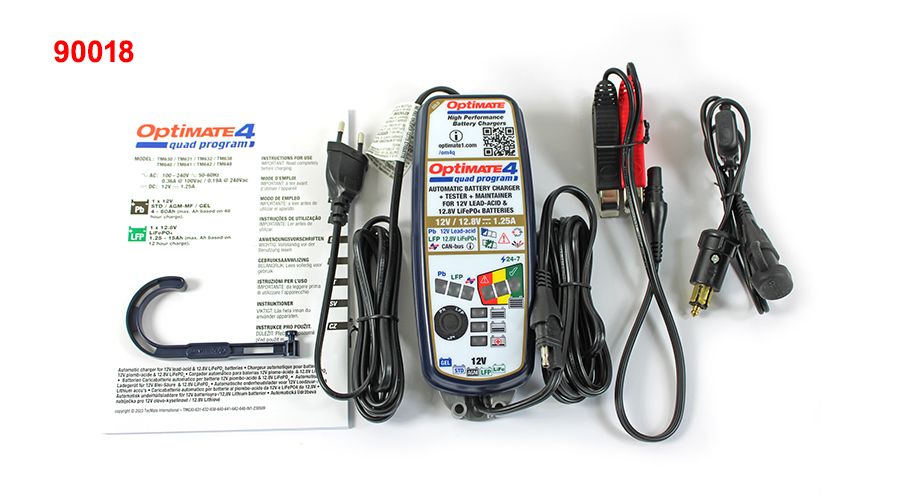 BMW F800GS (2024- ), F900GS & F900GS Adv Battery charger Optimate 4 Quad Program