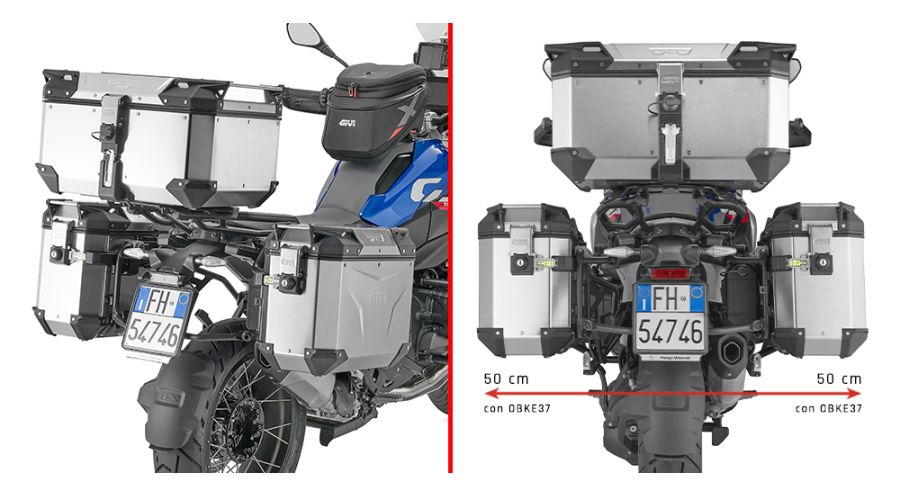 BMW R1300GS Side case mounting for Trekker Outback