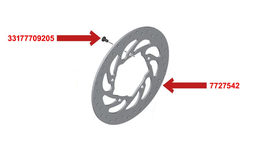 BMW K1600GT & K1600GTL Rear brake disc