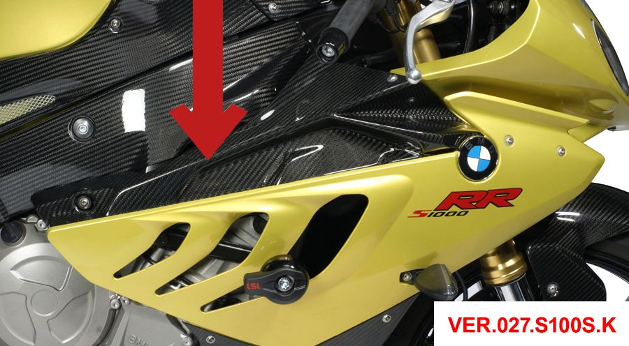 BMW S1000RR (2009-2018) Carbon badge holder (upper part of the lateral fairing part)