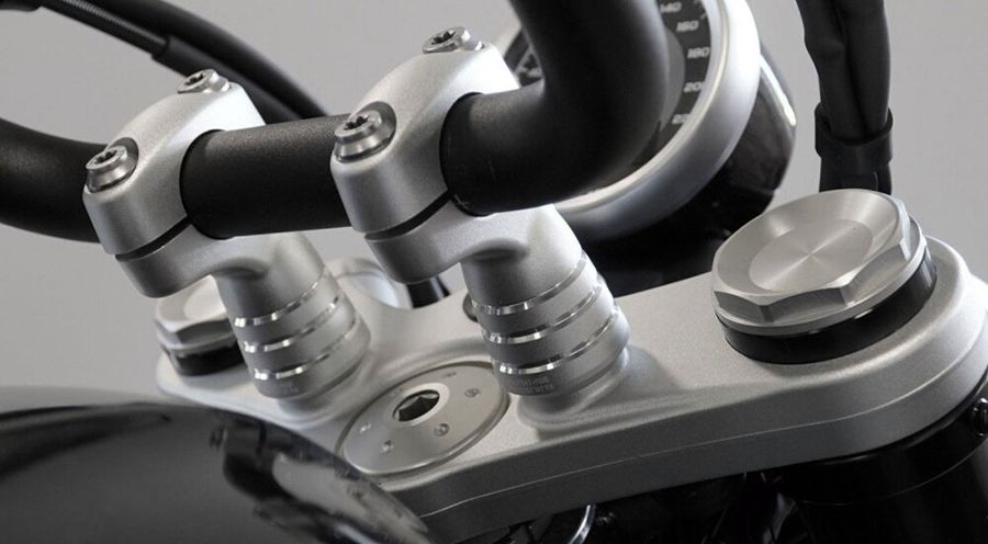 BMW R12nineT, R12, R12S & R12G/S Handlebar risers silver