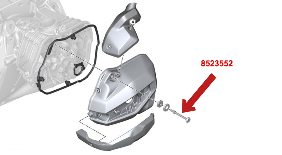 BMW R1300RS Valve cover screw with bushing