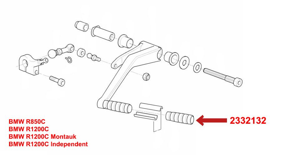 BMW R1200CL Replacement rubber for foot shift lever