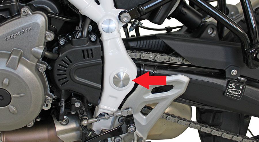 BMW F450GS Swing arm pivot cover