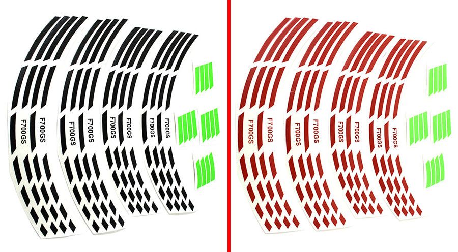 BMW F650GS (08-12), F700GS & F800GS (08-18) Rim Stripes F700GS