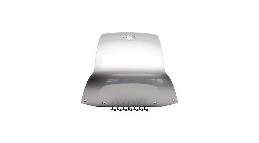 BMW R 100 Model Panel for topcase cover silver varnished