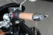 Leather cuffs for handlebar grips for BMW R18