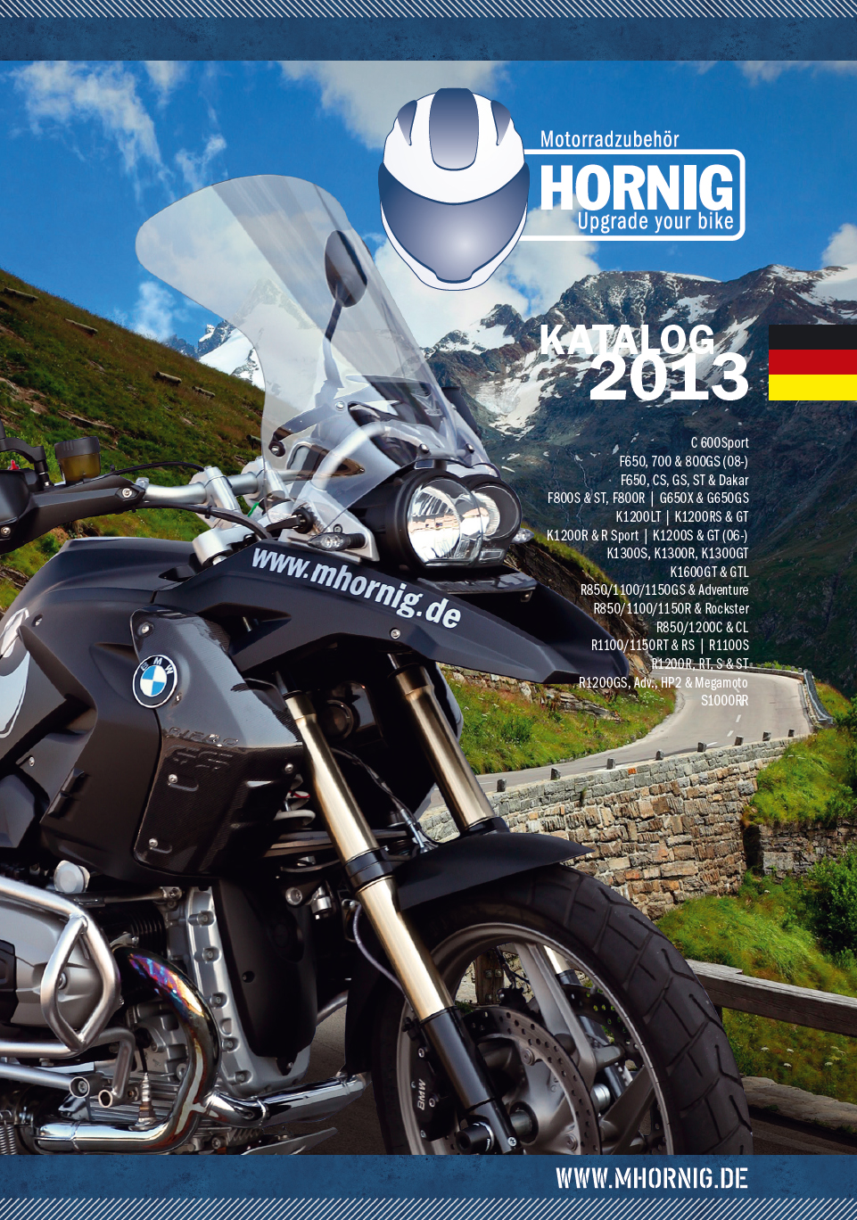 BMW Motorcycle Accessory Catalogue 2013 by Hornig download or preorder